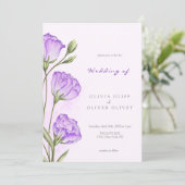 Invitation Mariage d'Eustomas pourpre (Debout devant)