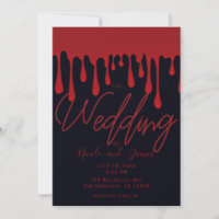 Mariage d'Halloween au sang rouge qui goutte