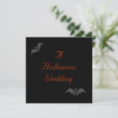 Invitation Mariage d'Halloween - Bat Duo [a] (Debout devant)