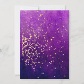 Invitation Mariage d'Halloween crâne violet (Dos)