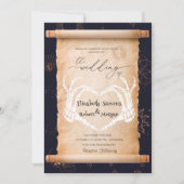 Invitation Mariage d'Halloween des mains de squelette (Devant)