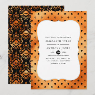 Invitation Mariage d'Halloween en Faux Foil