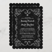 Invitation Mariage d'Halloween "Ensemble avec" - NOMS DE RETO (Devant / Derrière)