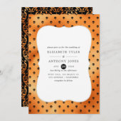 Invitation Mariage d'Halloween Faux Foil (Devant / Derrière)
