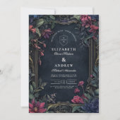 Invitation Mariage d'Halloween floral Art nouveau (Devant)