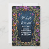 Invitation Mariage d'Halloween gothique Art nouveau (Devant)