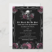 Invitation Mariage d'Halloween gothique de Bourgogne (Devant)