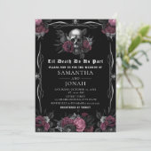 Invitation Mariage d'Halloween gothique de Bourgogne (Debout devant)