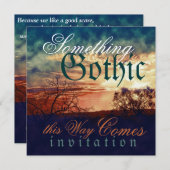 Invitation Mariage d'Halloween gothique foncé et orageux (Devant / Derrière)