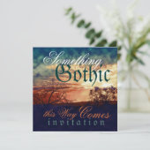 Invitation Mariage d'Halloween gothique foncé et orageux (Debout devant)