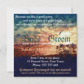 Invitation Mariage d'Halloween gothique foncé et orageux (Dos)