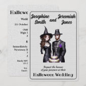 Invitation Mariage d'Halloween gothique personnalisé (Devant / Derrière)