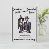 Invitation Mariage d'Halloween gothique personnalisé (Debout devant)