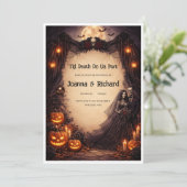Invitation Mariage d'Halloween inventation. (Debout devant)