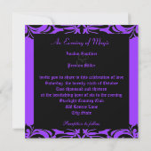 Invitation Mariage d'Halloween masquade violette (Dos)