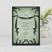 Invitation Mariage d'Halloween Zombie Horreur (Debout devant)