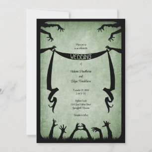 Invitation Mariage d'Halloween Zombie Horreur
