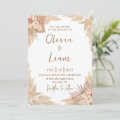 Invitation Mariage d'herbe Boho Pampas (Debout devant)
