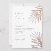 Invitation Mariage d'herbe de Pampas de Bohême (Devant)