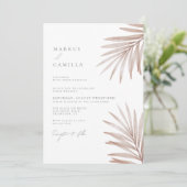 Invitation Mariage d'herbe de Pampas de Bohême (Debout devant)