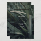 Invitation Mariage d'herbe de printemps rustique (Devant / Derrière)