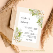 Invitation mariage d'herbe pampas