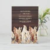 Invitation Mariage d'herbe Pampas d'automne (Debout devant)