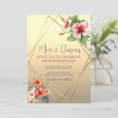 Invitation Mariage d'Hibiscus tropical (Debout devant)