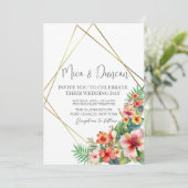 Invitation Mariage d'Hibiscus tropical (Debout devant)