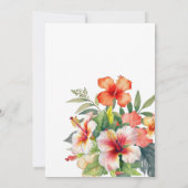 Invitation Mariage d'Hibiscus tropical (Dos)