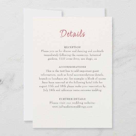 Invitation Mariage d'hibiscus tropicaux d'Orange brulé (Dos)