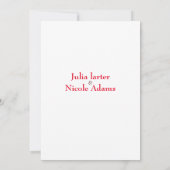 Invitation Mariage d'hibiscus tropicaux d'Orange brulé (Dos)