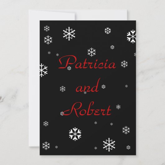 Invitation Mariage d'hiver (Devant)