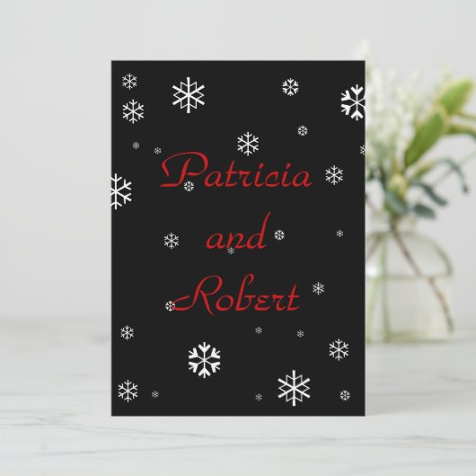 Invitation Mariage d'hiver (Debout devant)