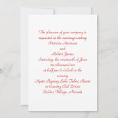 Invitation Mariage d'hiver (Dos)