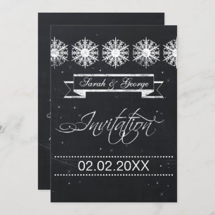 Invitation mariage d'hiver