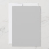 Invitation Mariage d'hiver argenté et solennel (Dos)