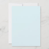Invitation Mariage d'hiver atmosphérique bleu clair (Dos)