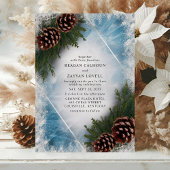 Invitation Mariage d'hiver au pin et au givre