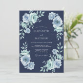 Invitation Mariage d'hiver au solstice de la Navy (Debout devant)