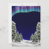 Invitation Mariage d'hiver aux aurores boréales (Dos)