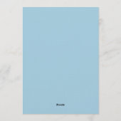 Invitation Mariage d'hiver bleu acier luisant (Dos)