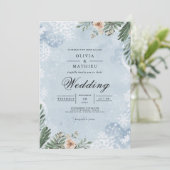 Invitation Mariage d'hiver botanique congelé (Debout devant)