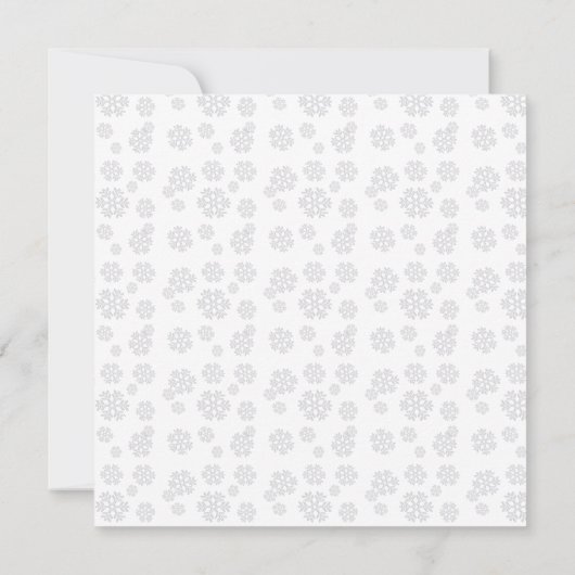 Invitation Mariage d'hiver Bouleau blanc Flammes de neige Pin (Dos)