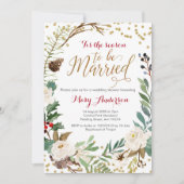 Invitation Mariage d'hiver, C'est la saison pour être marié (Devant)