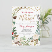 Invitation Mariage d'hiver, C'est la saison pour être marié (Debout devant)