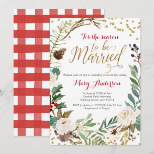 Invitation Mariage d'hiver, C'est la saison pour être marié