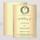 Invitation Mariage d'hiver chic (Devant / Derrière)