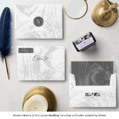 Invitation Mariage d'hiver classique moderne rustique avec un