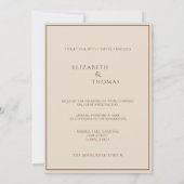 Invitation Mariage d'hiver Cônes de pin Aiguilles de pin (Dos)